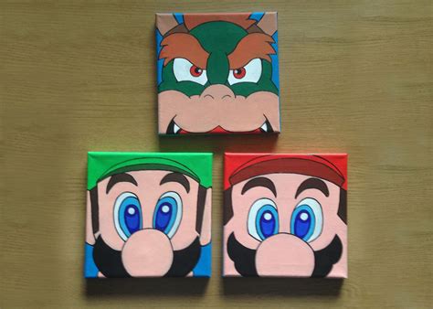 Super Mario | Mini canvas art, Diy canvas art, Small canvas art