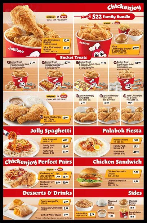 Jollibee Menu Price List 2022