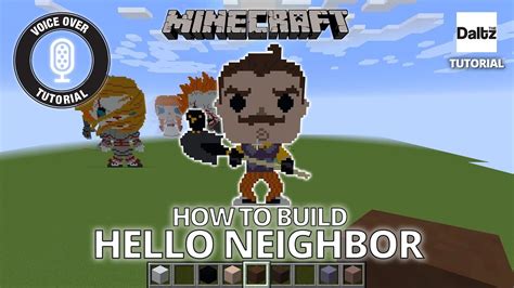 Minecraft Pixel Art - Hello Neighbor Pop Statue - Tutorial - YouTube