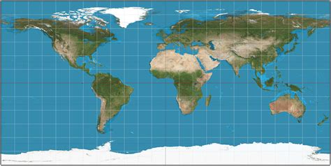 coordinate system - Mercator: scale factor is changed along the meridians as a function of ...