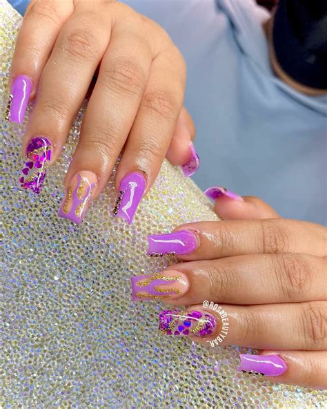 30+ Purple and Gold Nails that Make a Statement - Nail Designs Daily