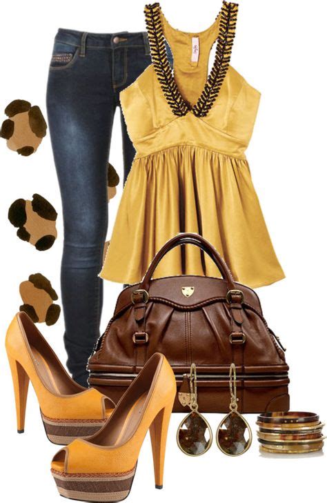 100+ ~BROWN & YELLOW~ ideas | yellow, brown, outfit accessories