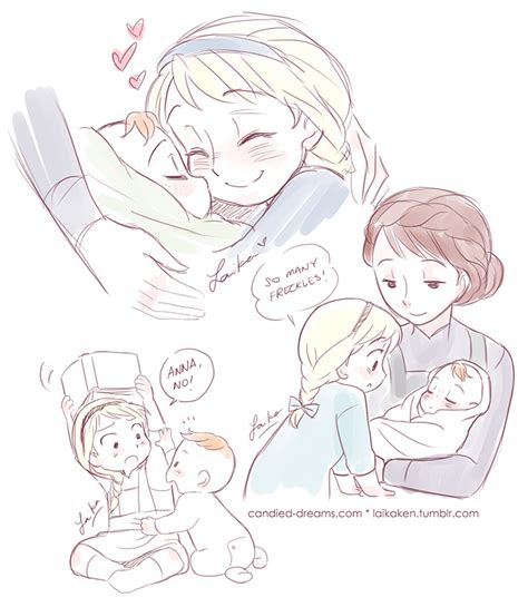 Young Elsa and Baby Anna - Frozen Fan Art (37673216) - Fanpop