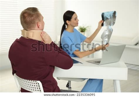 Doctor Neck Mri Images Consulting Patient Stock Photo 2235336095 | Shutterstock