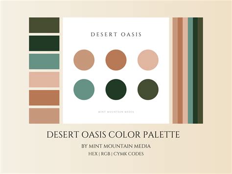 Desert Oasis Color Palette Brand Palette Small Business Branding ...