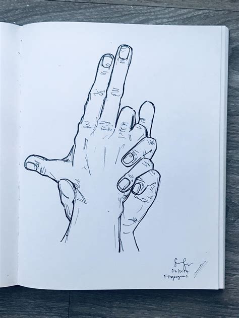 Fingerguns (one of my first attempts at hand drawings from awhile ago ...