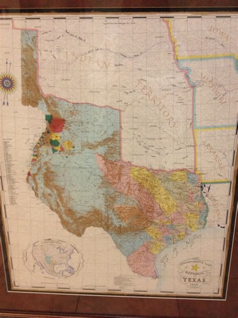 map of Texas - 1845 | Map, Texas map, Vintage world maps