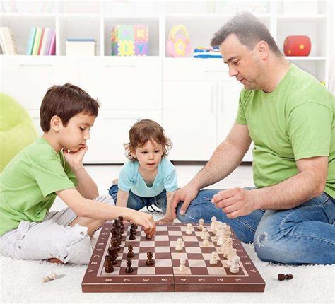 Folding Chessboard Magnetic Chess Set Wooden for Children Fold Chess ...