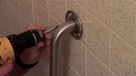 How To Install Bathroom Grab Bars - YouTube