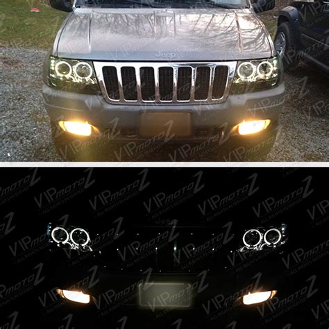 1999-2004 Jeep Grand Cherokee Laredo Limited LED Smoke Halo Projector Headlights | eBay