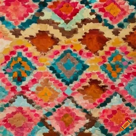 Berber mosaic in spring colors on Craiyon