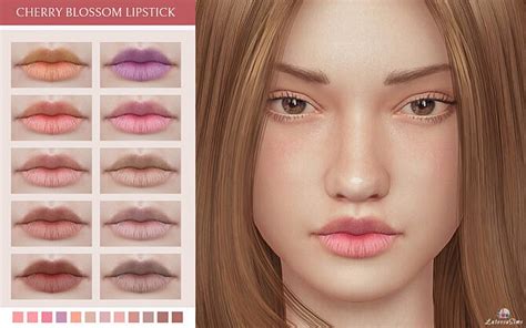 Cherry Blossom Lipstick at Lutessa » Sims 4 Updates