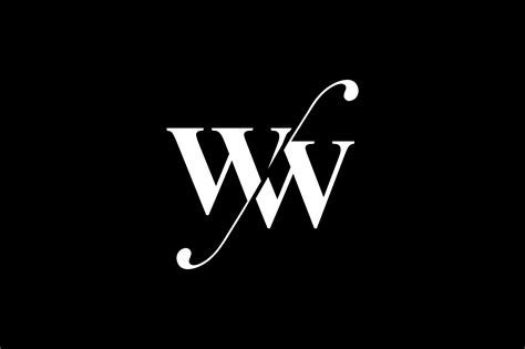 WW Monogram Logo Design By Vectorseller | TheHungryJPEG.com