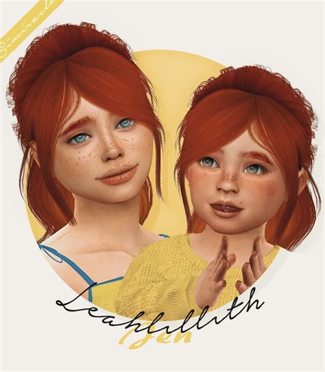 Simiracle: LeahLillith`s Jen hair retetured - kids and toddlers version - Sims 4 Hairs | Sims ...