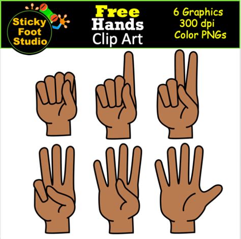 Free Counting Fingers - Hand Clip Art - Made By Teachers