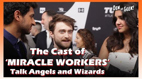 'Miracle Workers' Cast Interview - What the Show is About, and Harry Potter - YouTube