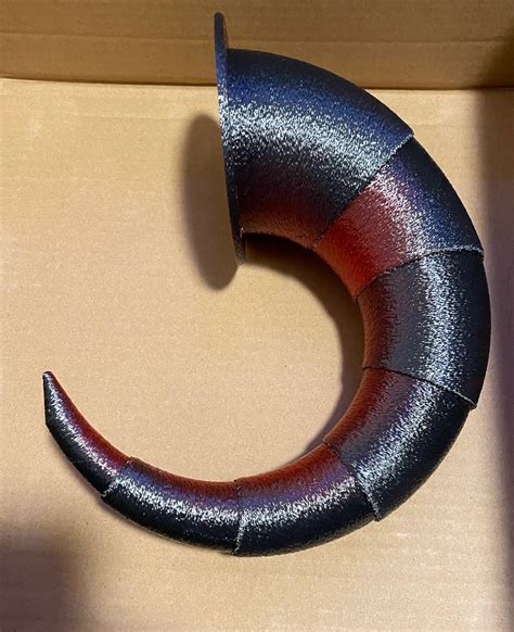 Collapsible, curved cosplay horns by joebean01 | Download free STL ...