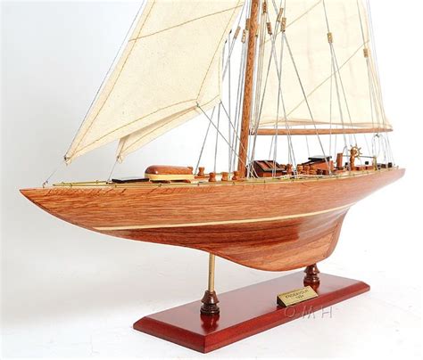 Endeavour America's Cup J Class Yacht Wood Model 24" Boat Sailboat #FullyAssembledSailboatModel ...