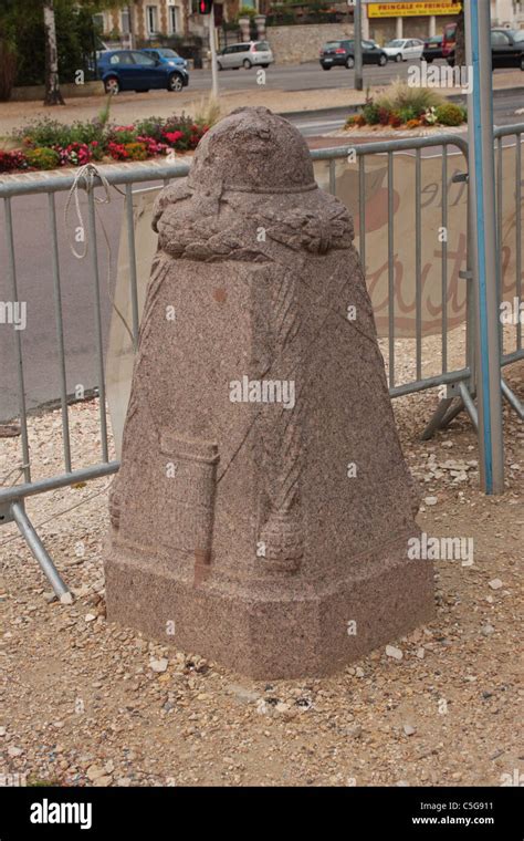 Vauthier marker stone Chateau Thierry Marne Valley France Stock Photo ...