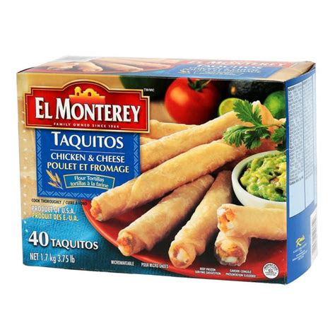 El Monterey Frozen Chicken and Cheese Taquitos, Pack of 40 - Deliver ...