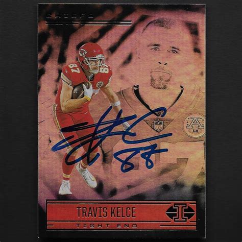 Travis Kelce autograph signed 2021 Panini card #25 Chiefs.