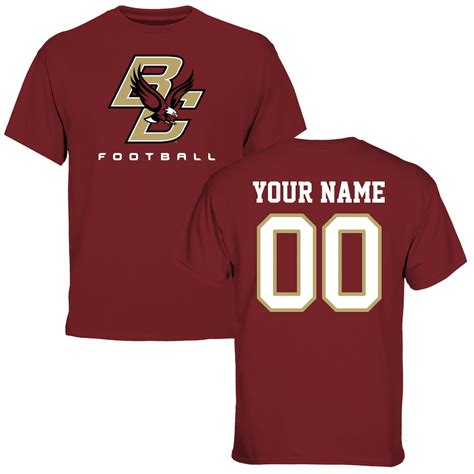 Fanatics Branded Boston College Eagles Maroon Personalized Football T-Shirt