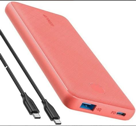 Anker PowerCore Slim 10000 PD 10000mAh Portable Charger USB-C Power 18W PINK for Sale ...