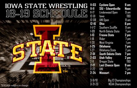 Iowa Wrestling Schedule | Examples and Forms