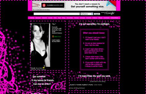 PinknBlack Star MYSPACE Layout by chelebelle on DeviantArt