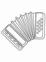 Accordion coloring pages sketch template