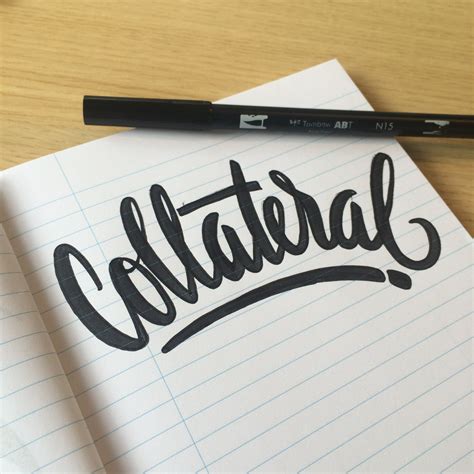 Collateral - made with a brush pen (With images) | Brush pen lettering ...