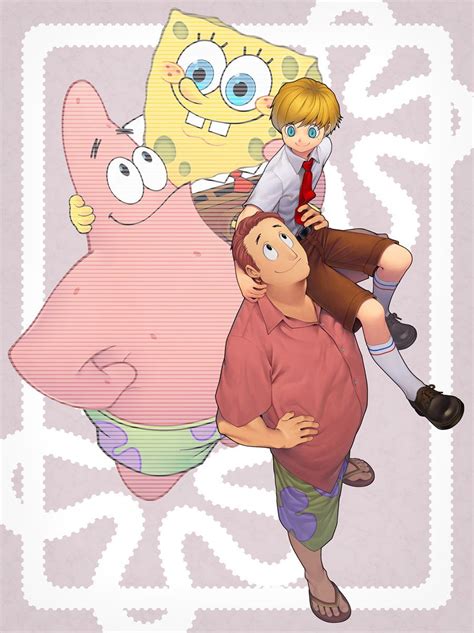 Patrick X SpongeBob | Anime vs cartoon, Spongebob anime, Anime style