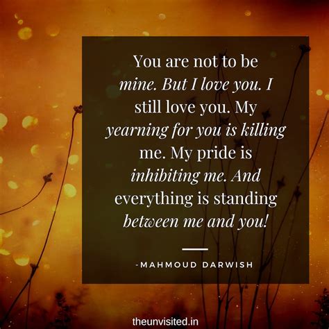 Mahmoud Darwish Quotes Romantic The unvisited love poet poem couple sad romance quote 8-min ...