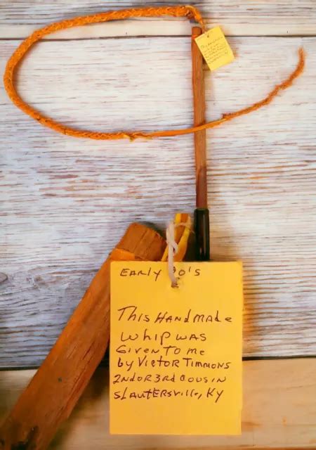 HANDMADE LEATHER COWBOY HORSE WHIP by VICTOR TIMMONS of SLAUGHTERVILLE, KENTUCKY $20.00 - PicClick