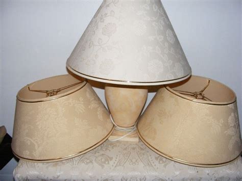 Cream table lamp with shade and two ceiling lampshades | in Ashington, Northumberland | Gumtree