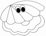 Scallop Coloring Page sketch template