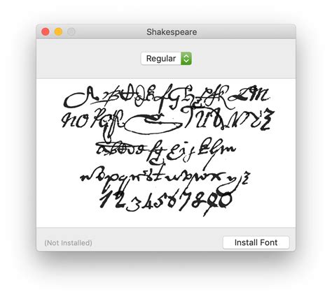 William Shakespeare's digital font - Flagon - Digital Marketplace