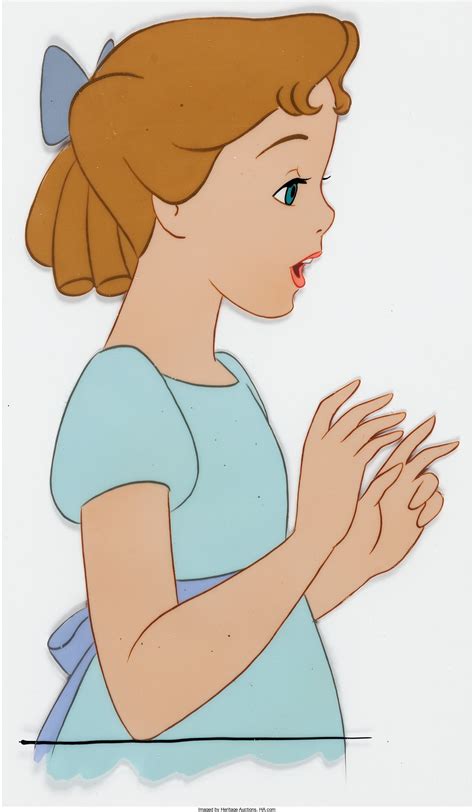 Peter Pan Wendy Darling Production Cel and Inker's Test Cel (Walt Disney, 1953) Disney Girls ...