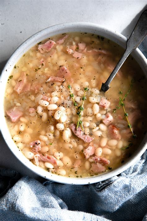 Navy Bean Soup with Ham - The Forked Spoon