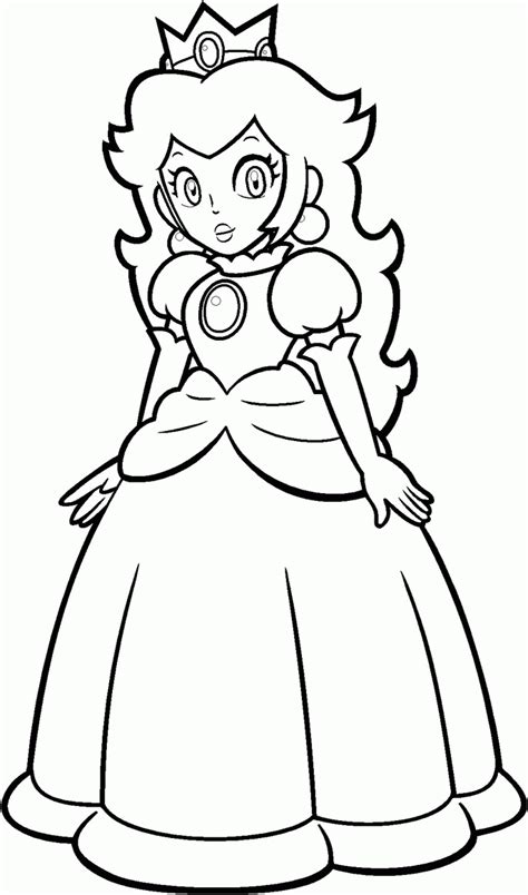 Princess Peach Coloring Pages To Print Free - Coloring Home