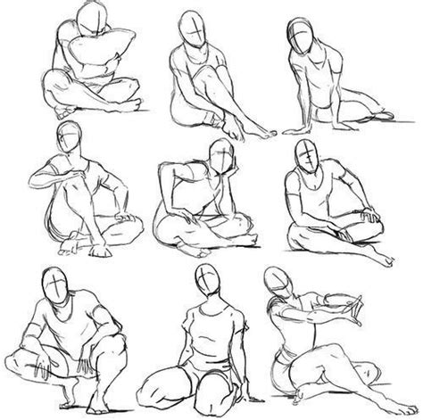 Sit pose references | Art reference poses, Drawing body poses, Figure ...