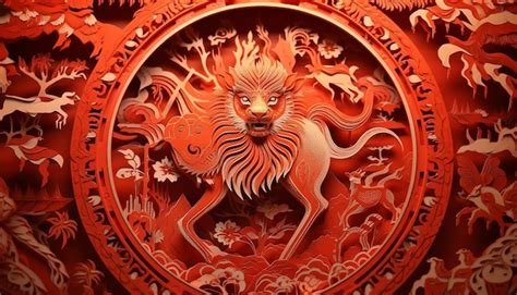 Premium Photo | Papercut art depicting zodiac animals or auspicious symbols Chinese New Year ...