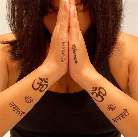 Namaste Tattoo Collection Spiritual Set of 12 Temporary Tattoos for ...