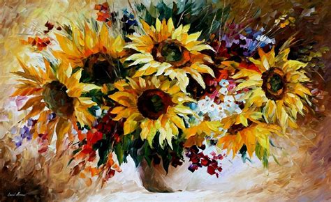 BOUQUET OF SUNFLOWERS | Oil painting on canvas, Art painting oil, Oil ...