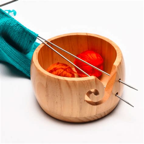 Wooden Yarn Bowl With Lid – Hooks & Needles