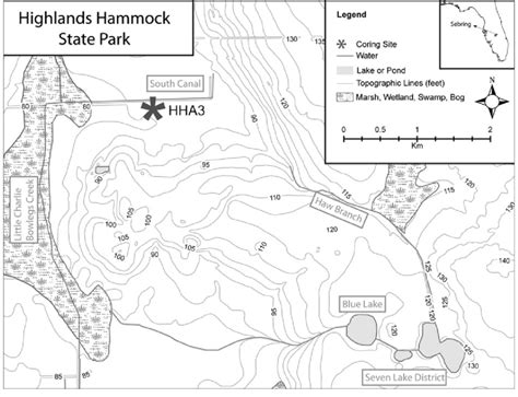 Geography of Highlands Hammock State Park, Highlands County, Florida,... | Download Scientific ...