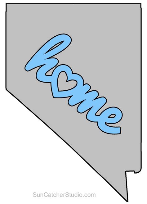 Nevada Map Outline Printable State Shape Stencil Patt - vrogue.co