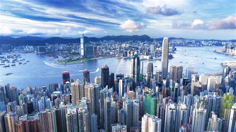 Bird's eye view photo of city landscape, Hong Kong, cityscape, building ...