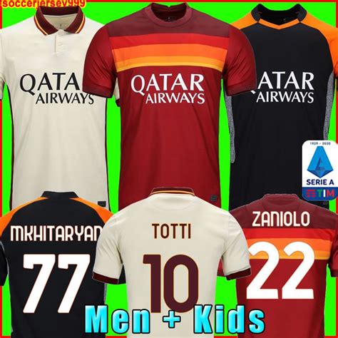 2020 Soccer Jersey AS ZANIOLO ROMA DZEKO PASTORE Rome TOTTI KLUIVERT ...