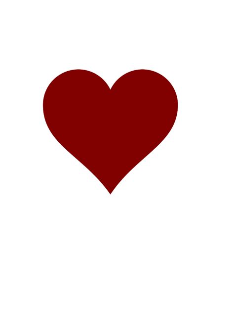 Maroon Simple Heart Clip Art at Clker.com - vector clip art online, royalty free & public domain